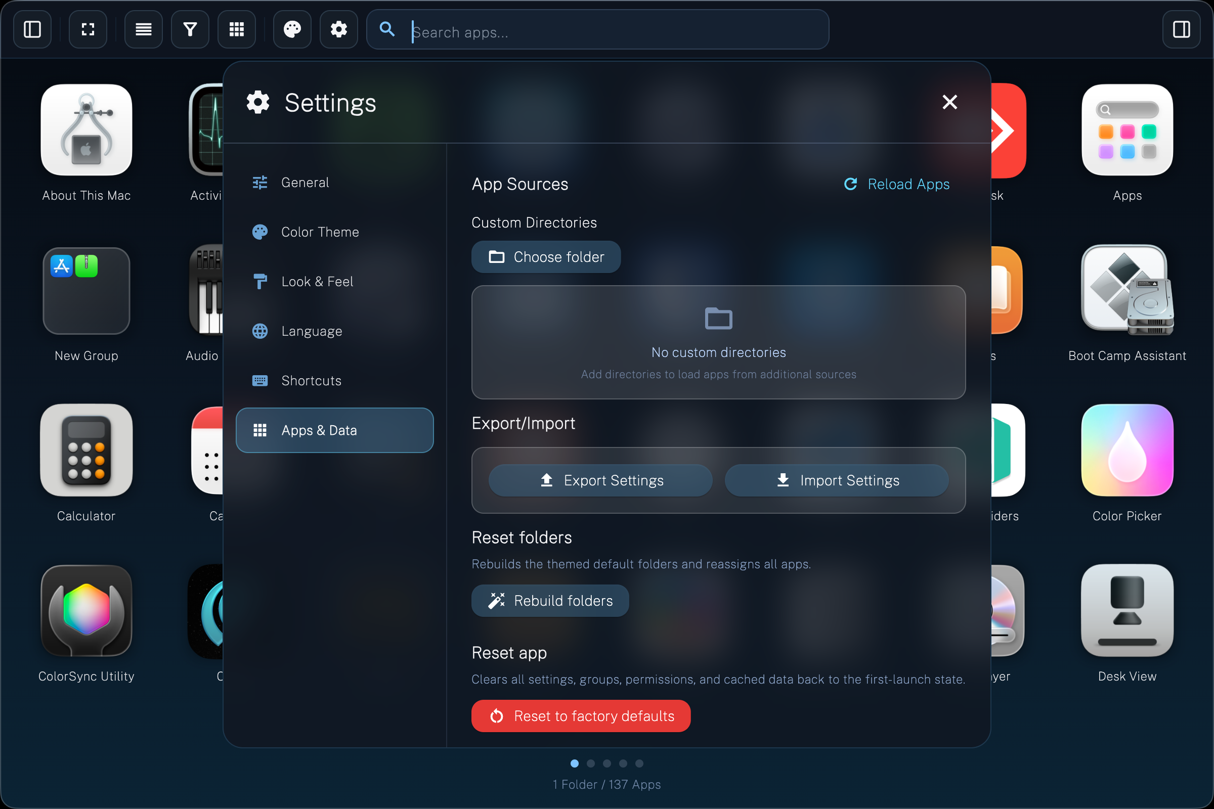 Groups, tabs and folders